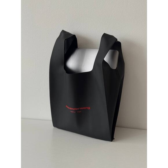 Alexander Wang Soho NYC Matte Black Rubber Shopping Bag - Picture 1 of 6